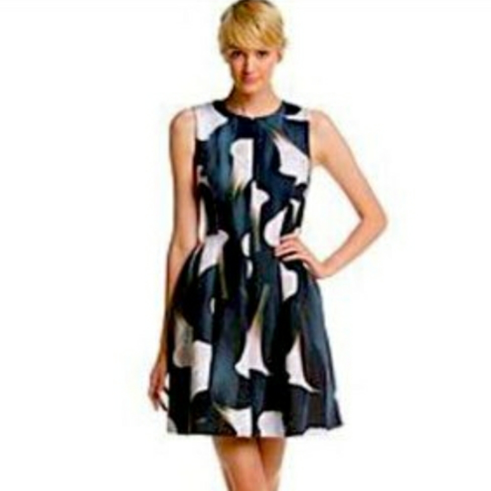 Calvin Klein A-Line Sleeveless screen printed dress - Picture 7 of 7